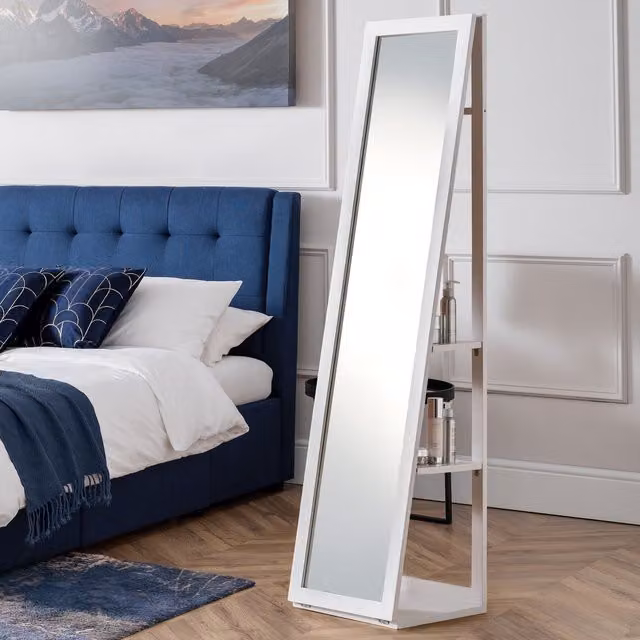 Julian Bowen Fresco Storage Mirror in White – 1