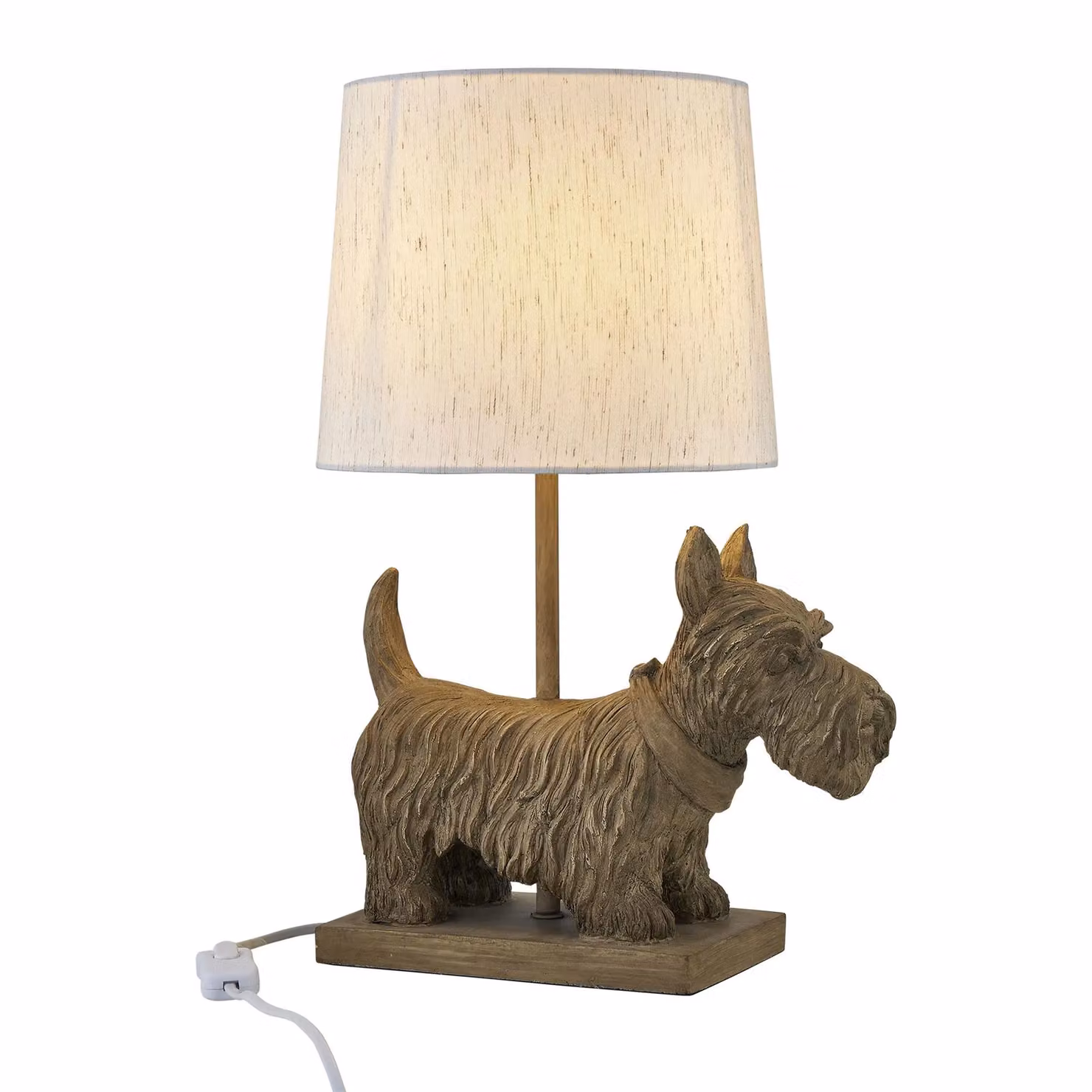 First Choice Lighting Bonnie Scottie Dog Table Lamp with Brown Fabric Shade – 2