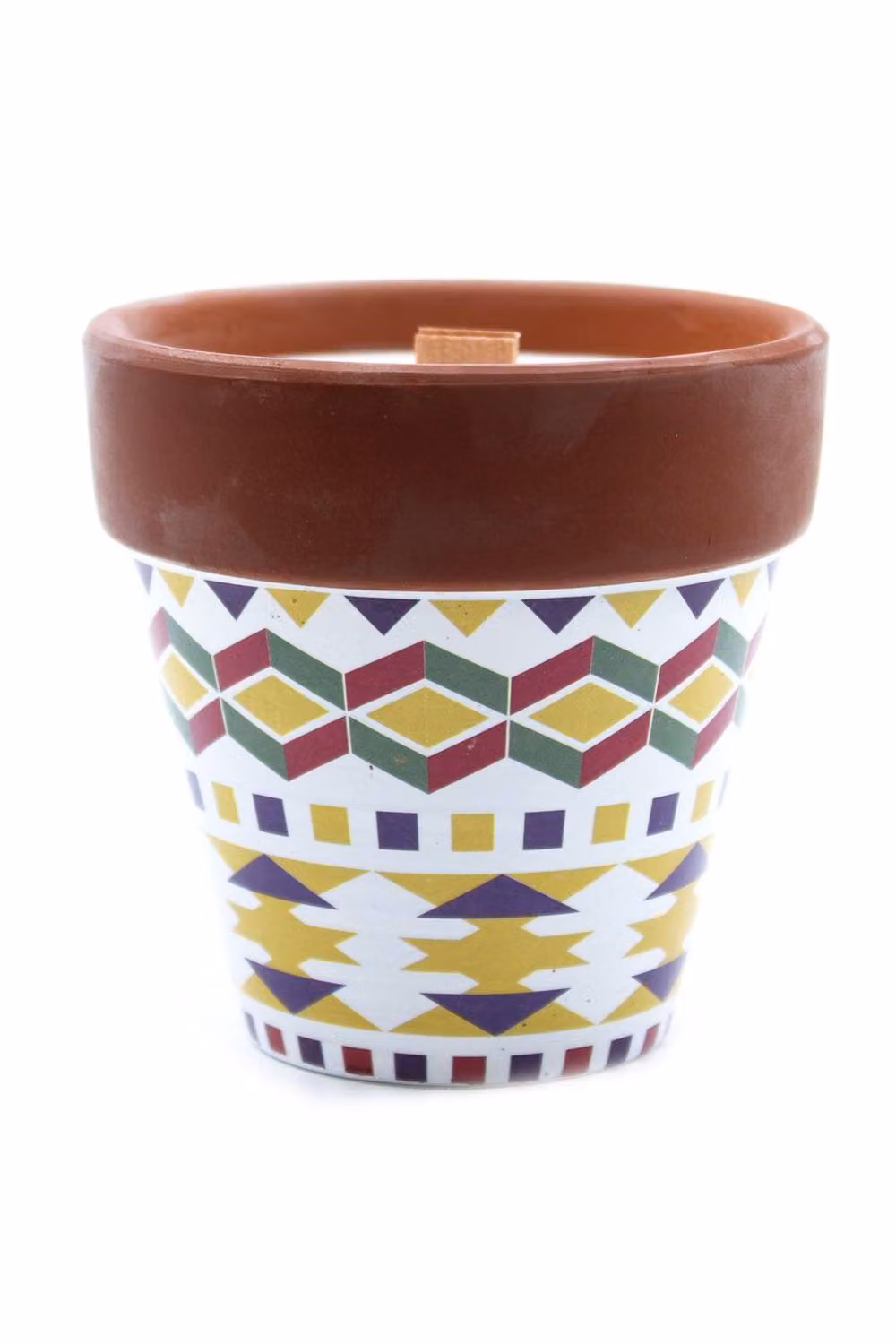 KDMD Agnes Cat Geranium Herb Garden Candle in a Multicolour Rustic Terracotta Pot – 2