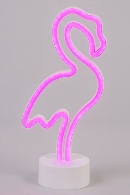 BHS Lighting Glow Flamingo Pink LED Neon Table Lamp – 1