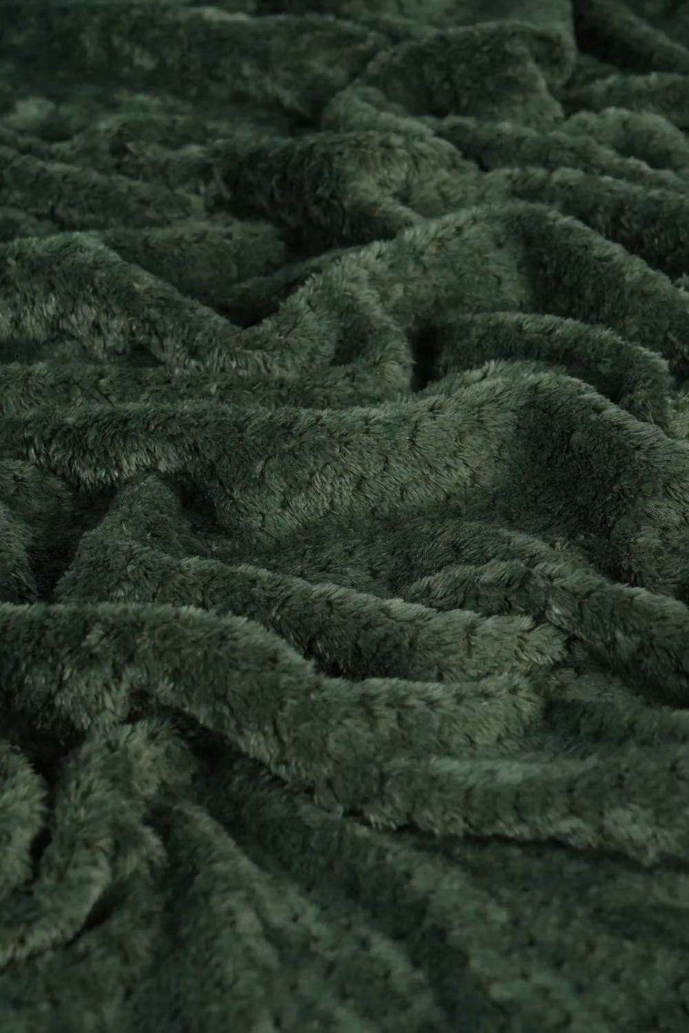 OHS Luxury Waffle Honeycomb Mink Warm Throw in Green, W/D/H: 150 x 200 cm – 3