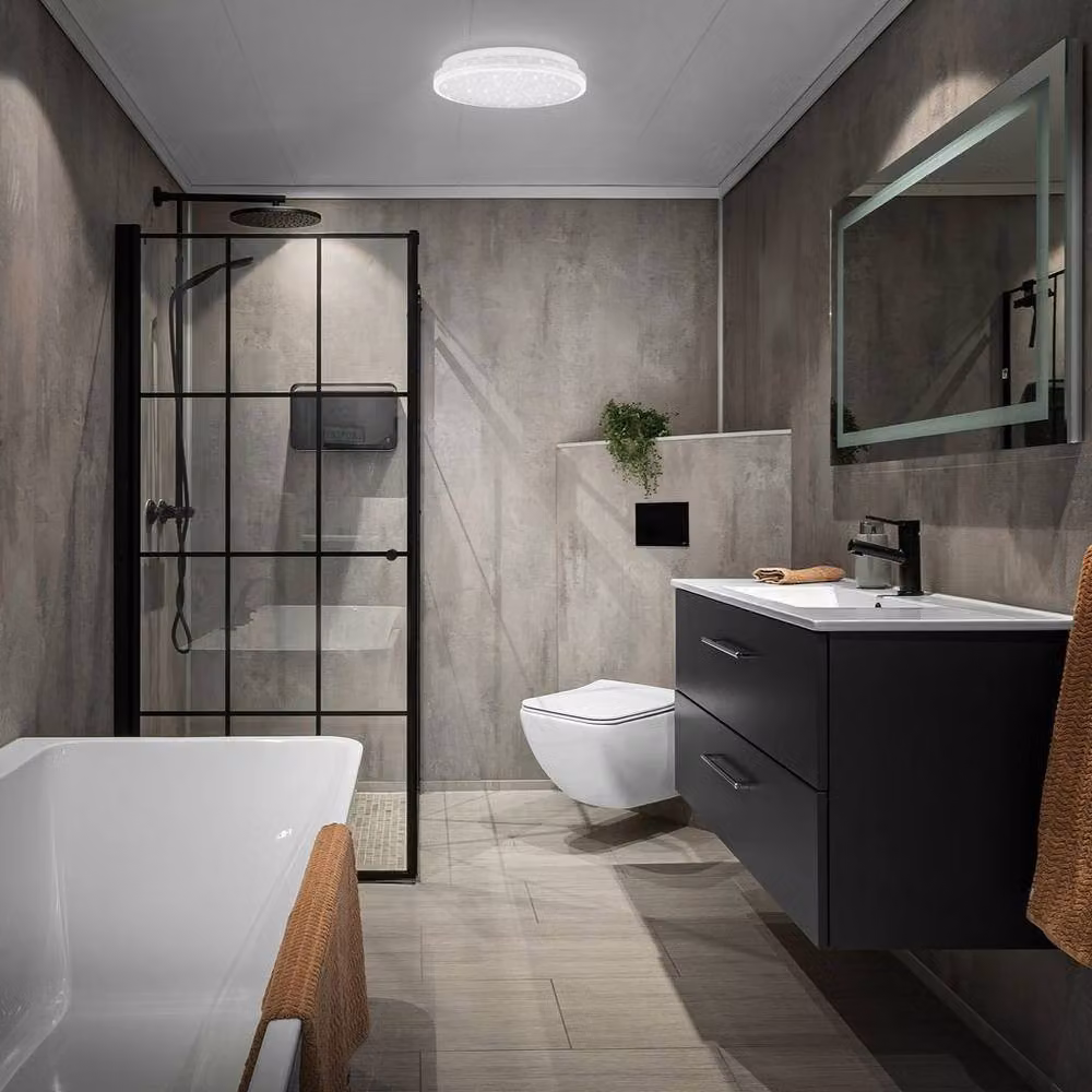 Briloner White LED Ceiling Light with Star Effect, IP44 Rated for Bathroom and Hallway Use – 6