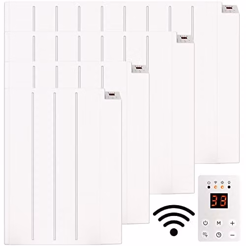 Mylek Smart WiFi Electric Panel Heater Convector Radiator in White, 1000W