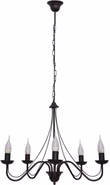 Netlighting Malbo Multi Arm Pendant Ceiling Light in Black, Diameter: 60 cm