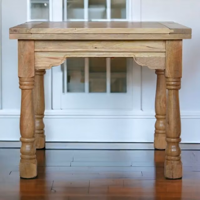 Artisan Furniture Mango Wood Extendable Butterfly Dining Table in Brown