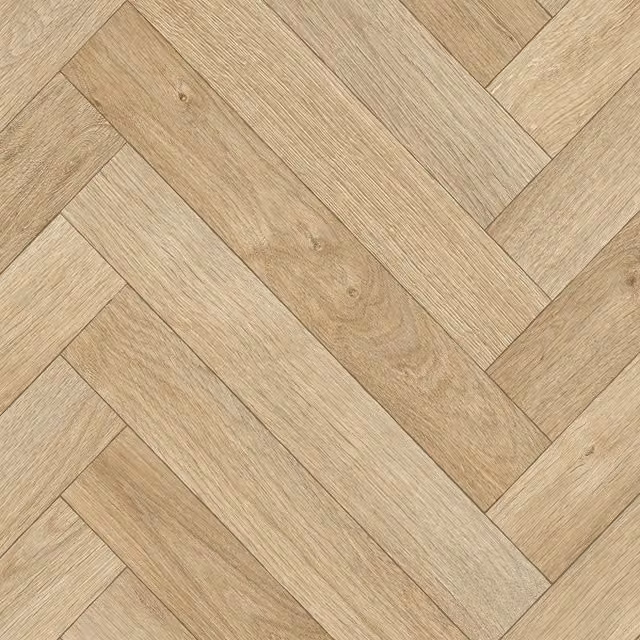 Vinyl Flooring UK Light Beige Scandinavian Herringbone Wood Effect Felt Backed Vinyl Flooring W: 300 cm, L: 800 cm, Thickness: 0.2 cm – 1