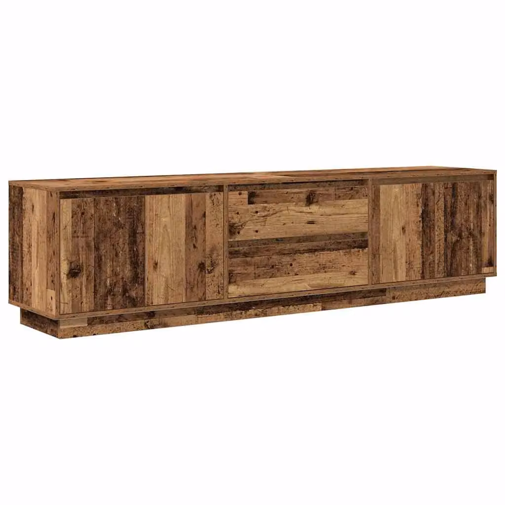 Berkfield Home TV Cabinet with LED Lights in Old Wood Brown, W/D/H: 193.5 x 41 x 50 cm – 3