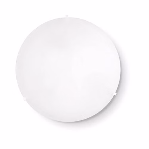 Ideal Lux Simply PL3 White Wall Light with Glass and Metal Dome Shade, E27, IP20