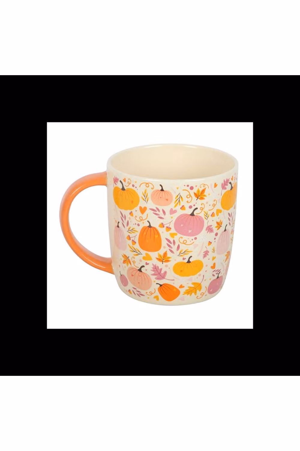 KDMD Pink and Orange Pumpkin Print Ceramic Tea Break Mug – 2