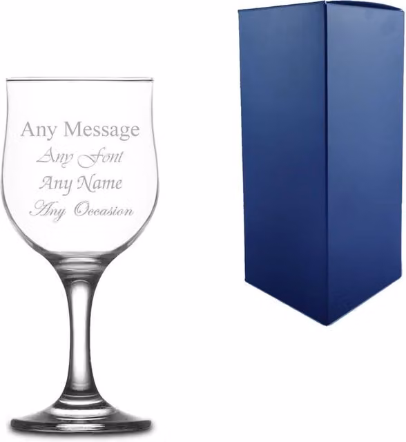 Uniqueful Personalised Nevakar Wine Glass, 200ml, Clear