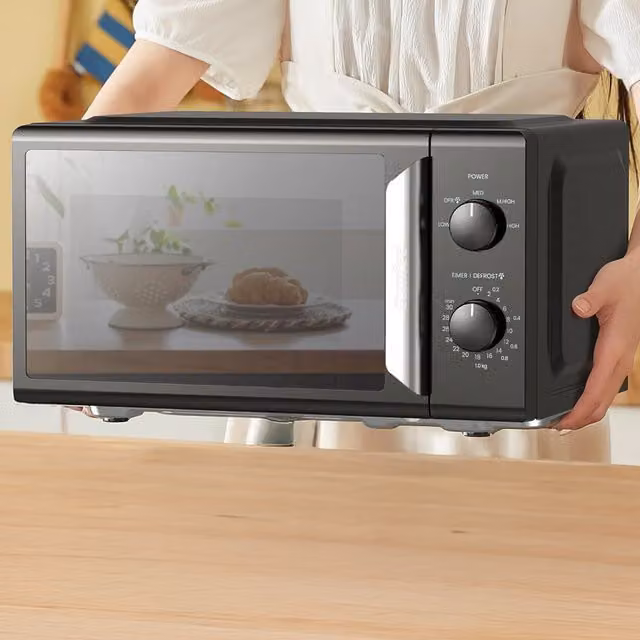 Livingandhome 19L Solo Countertop Microwave, Black
