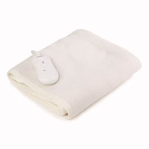 Carmen King Size Heated Under Blanket with Overheat Protection, 70W, W: 120 cm, D: 130 cm, White, C81194