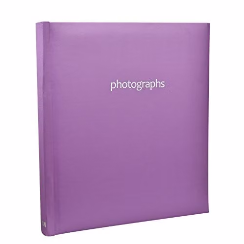 Arpan Slip In Memo Bound Photo Album for 120 Photos, Pastel Purple