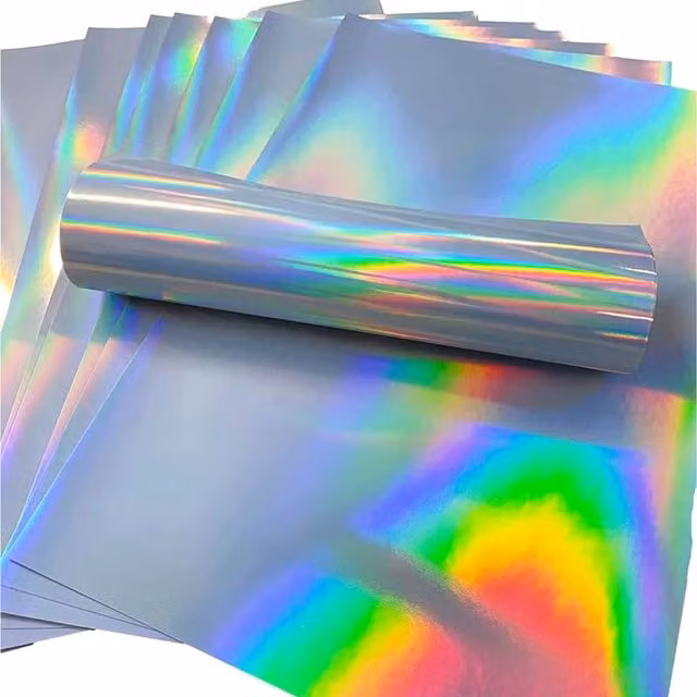 Syntego Silver Holographic Vinyl Sticker, A4