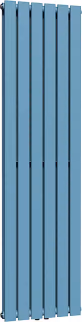Lux Heat Flat Coloured Vertical Radiator in Blue, H: 160 cm, W: 42 cm