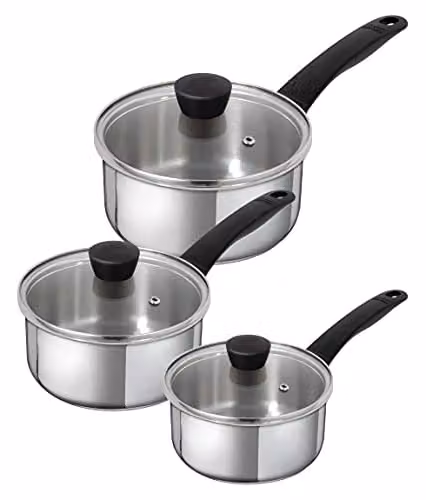 Kuhn Rikon Classic Stainless Steel Saucepan with Glass Lid, Silver
