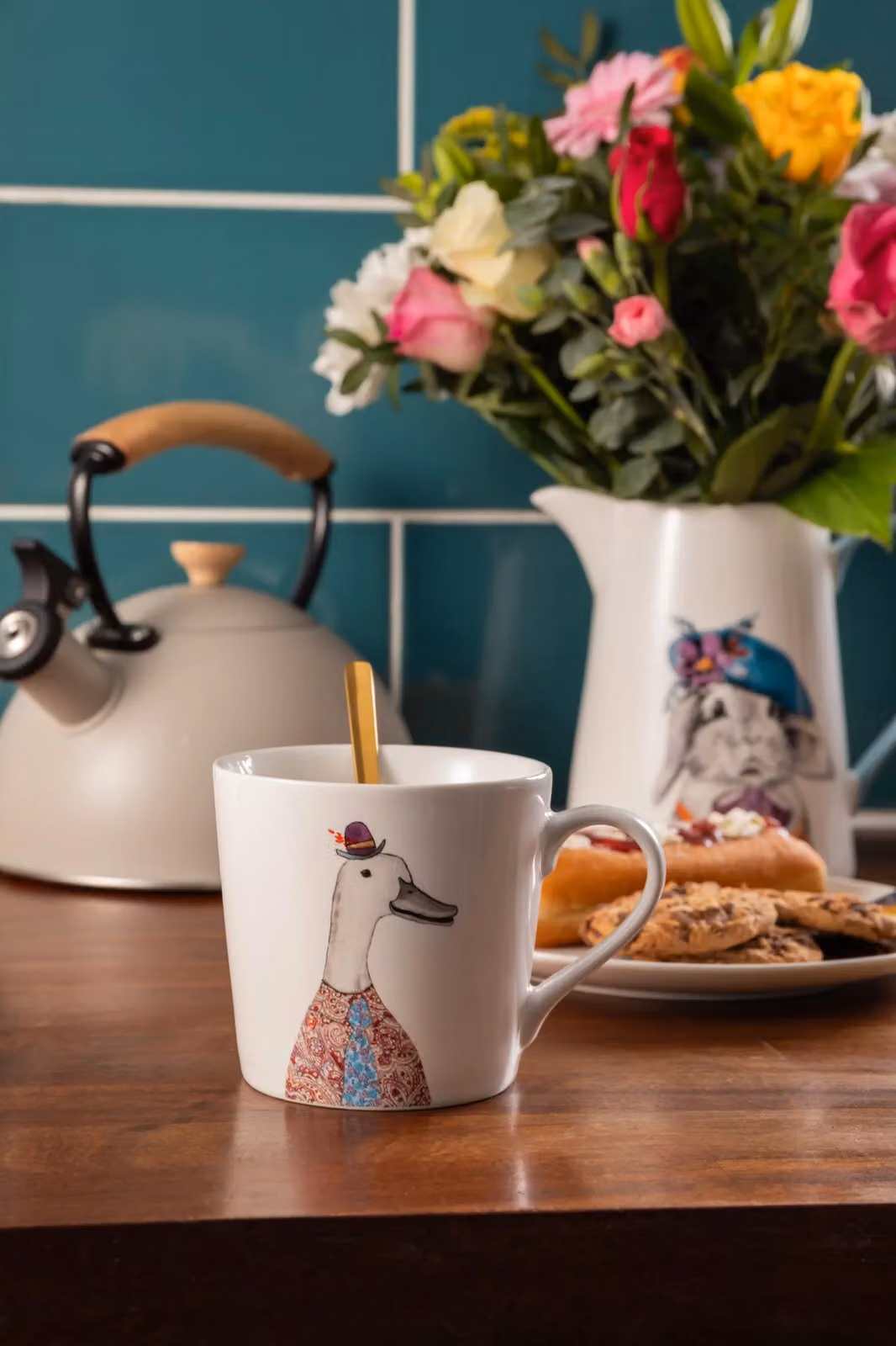 Mikasa Tipperleyhill Bone China Mug, Duck Design, White and Multicolour, 380 ml – 3