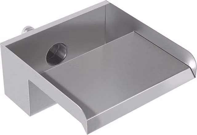 Lifeideas Cascade Stainless Steel Back Entry Water Blade in Silver, Width: 20 cm