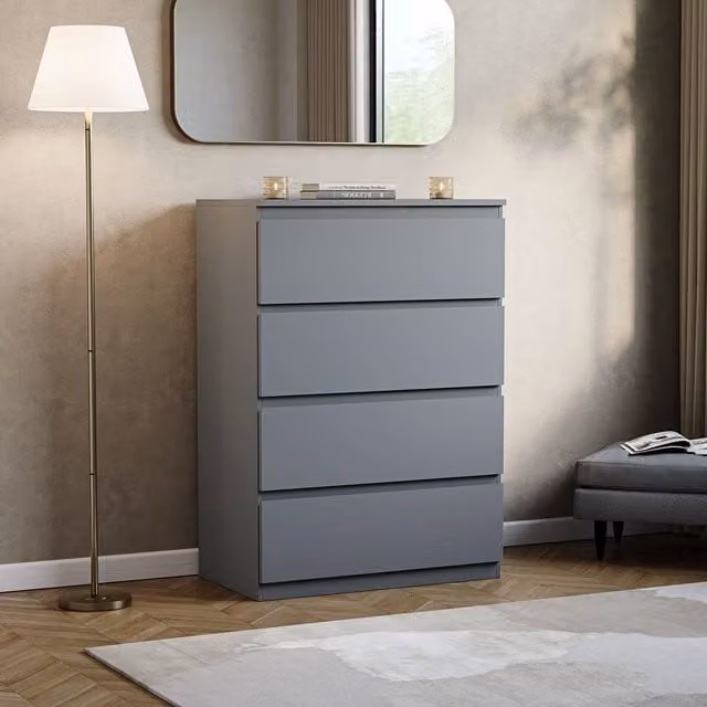 HD Designs Denver 4 Drawer Chest of Drawers in Grey