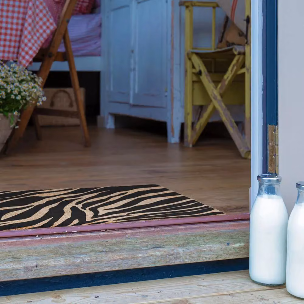 Artsy Mats Zebra Print Doormat in Black, W/D: 60 x 40 cm – 2