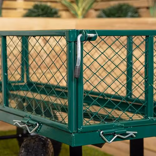 Samuel ALEXANDER Heavy Duty Green Metal Garden Festival Cart Trolley W/D/H: 88.0 x 44.0 x 21.0 cm – 3