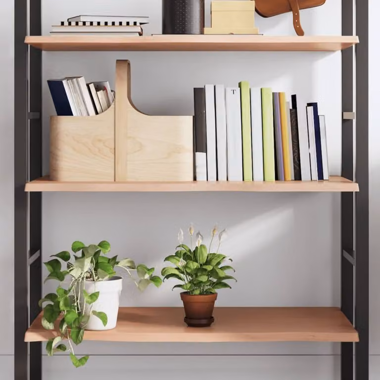 Berkfield Home Wall Mounted Oak Wood Shelf, Light Brown, W: 100 cm, D: 40 cm, H: 2 cm