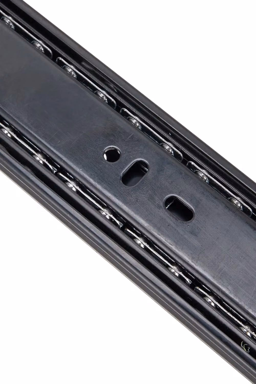 Living and Home Pair of Black Steel 3-Fold Soft-Close Ball Bearing Drawer Slides – 2