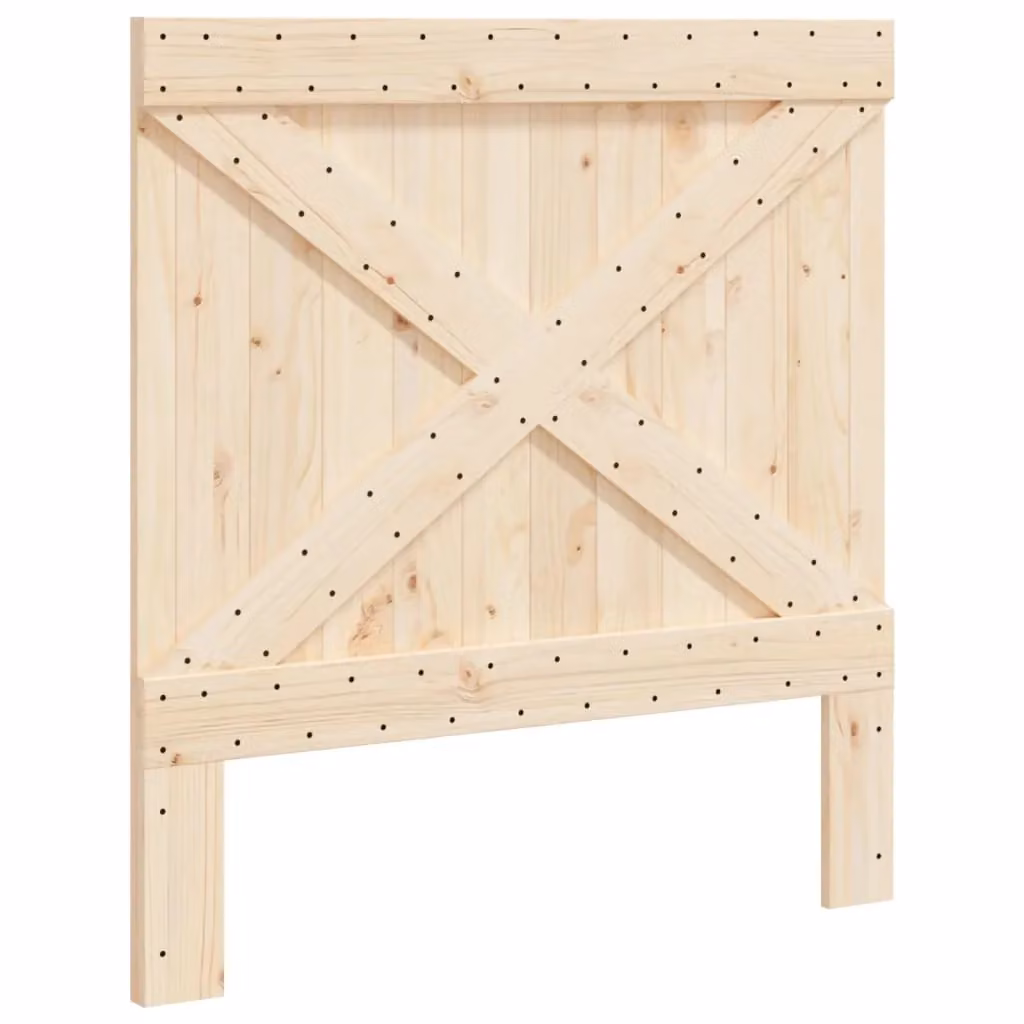 Berkfield Home Rustic Solid Pine Wood Headboard, Brown, W: 100 cm, H: 104 cm – 2