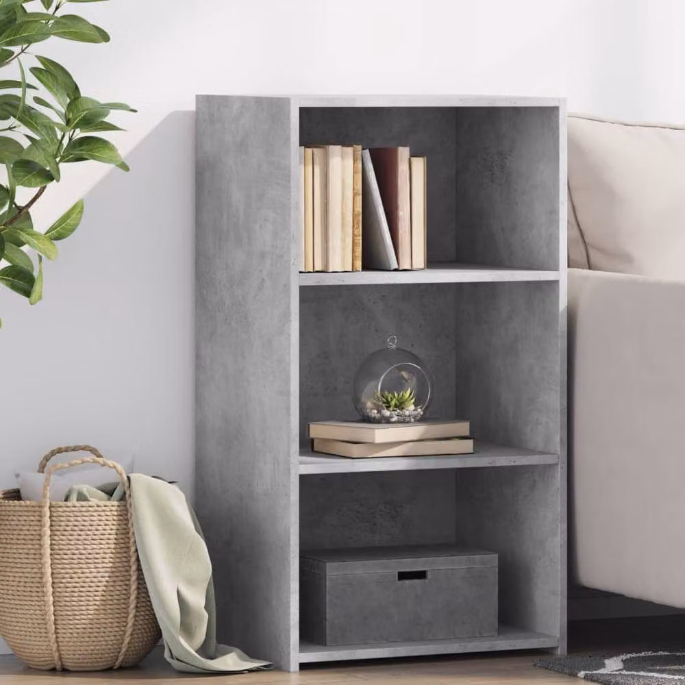 Berkfield Home Sideboard in Concrete Grey, W/D/H: 50 x 41 x 93 cm – 2
