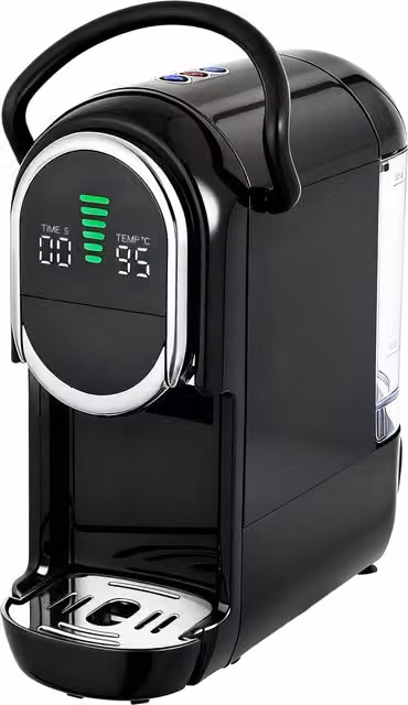HOMCOM Black Semi Automatic Pod Coffee Machine for Nespresso, Dolce Gusto Capsules and Ground Coffee with 19 Bar Pressure and 0.6 l Removable Tank – 1