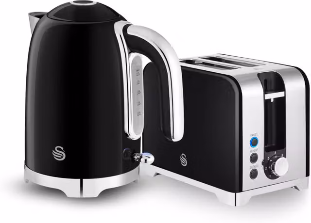 Swan Solace Breakfast Essentials Bundle in Black Stainless Steel