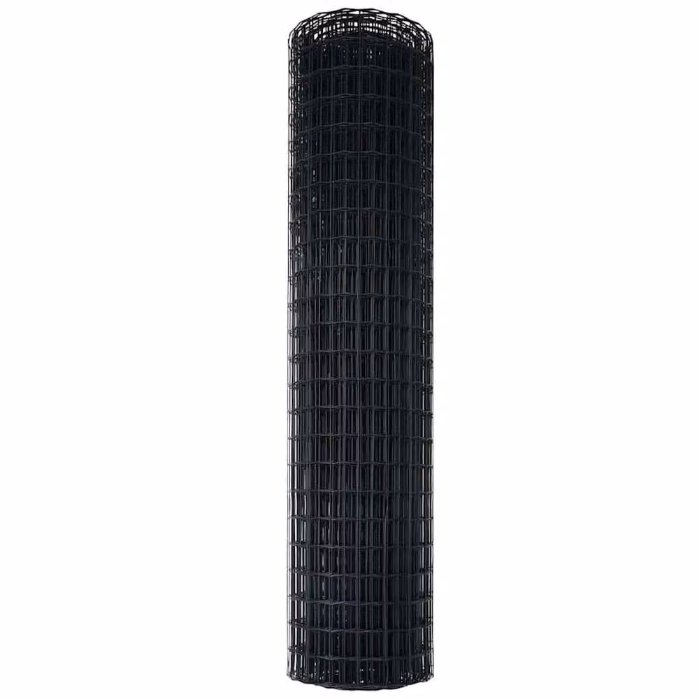 Berkfield Home Euro Fence Grey PVC-Coated Steel Fencing, 1 x 25 m – 4