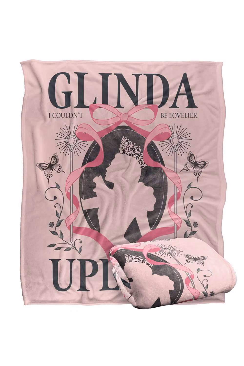 Wicked Glinda Upland Good News Witch Pink Multicolour Super Soft Fleece Throw Blanket W/D/H: 91 x 91 x 147 cm – 2