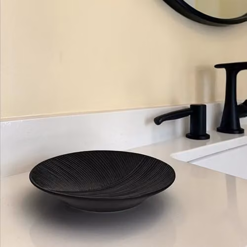 Showerdrape Ripple Textured Soap Dish in Black – 4