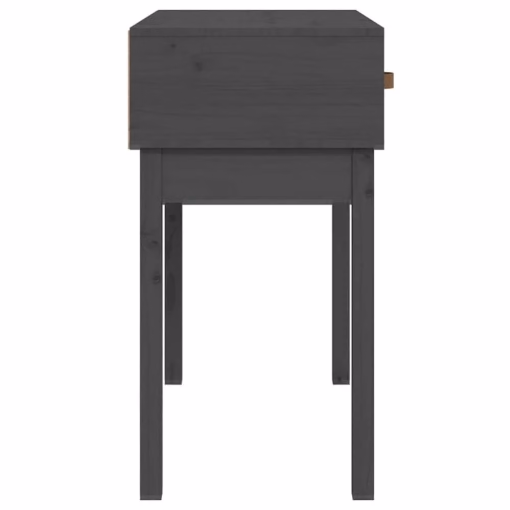 Berkfield Home Grey Rustic Solid Wood Pine Console Table W/D/H: 76.5 x 40 x 75 cm – 3