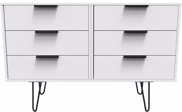 2 U Fuji 6 Drawer Wide Chest in White