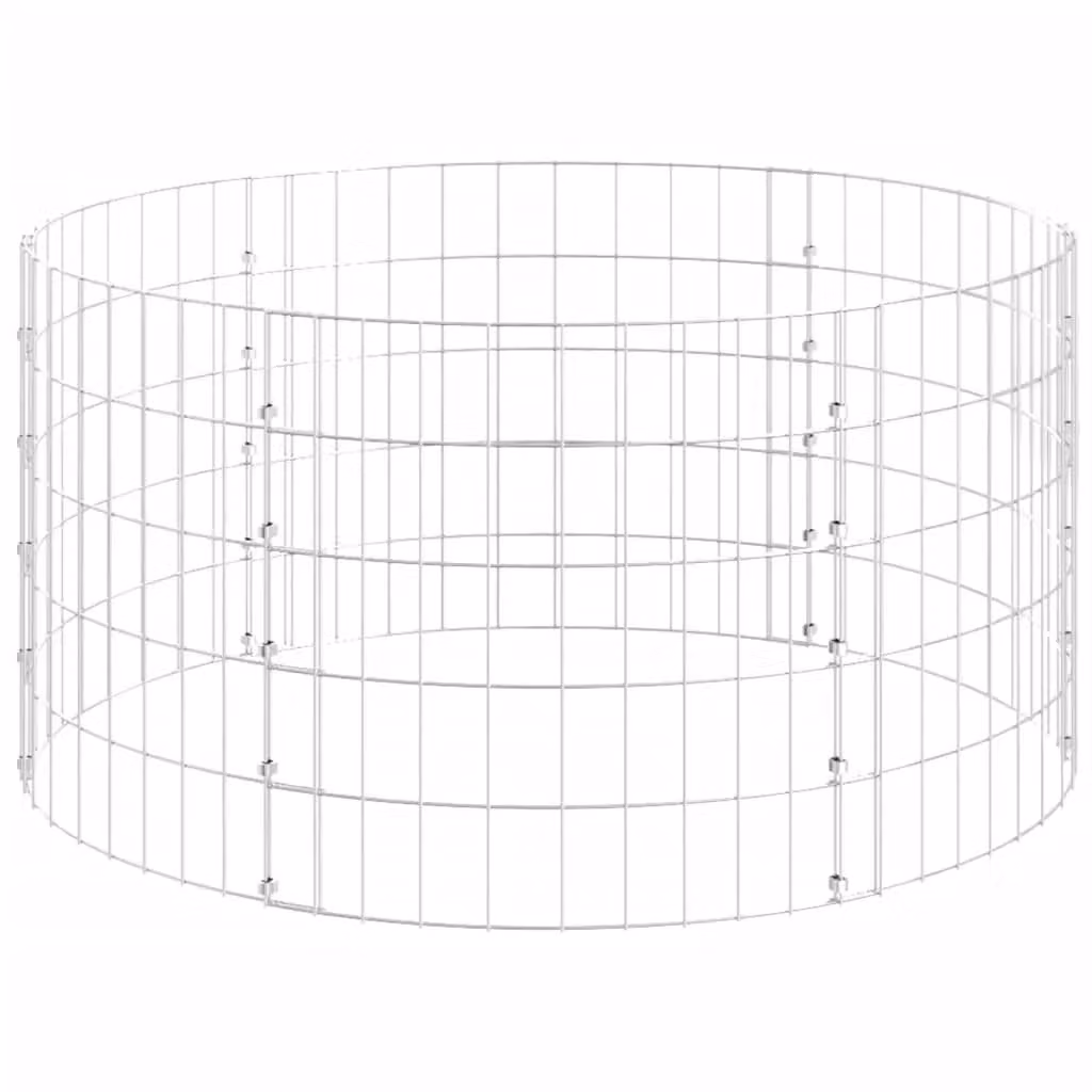 Berkfield Home Circular Gabion Column in Silver Galvanised Steel, H 100 cm x W 50 cm – 2