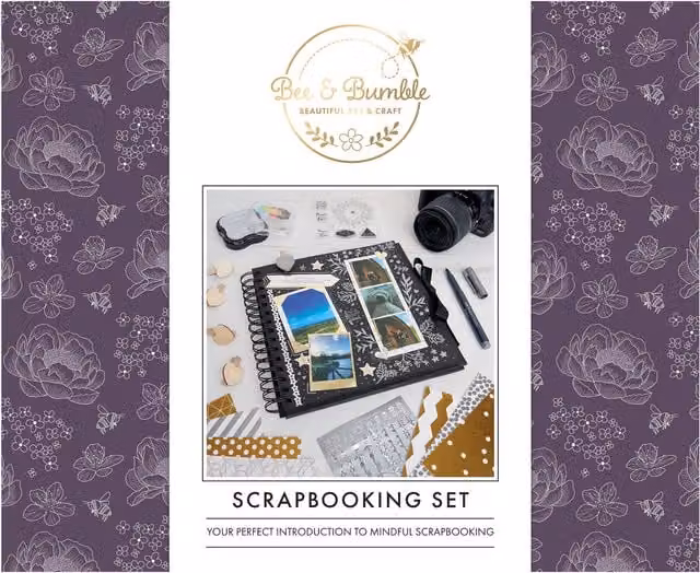 Bee and Bumble Black Scrapbooking Craft Set in Black, Silver and Multicolour