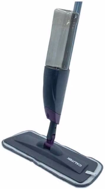 CALITEK Grey Microfibre Spray Floor Mop with 2 Reusable Pads