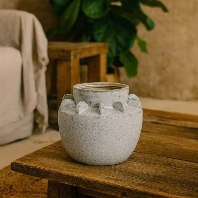 Wyld Haus Bloom Medium Hydria White Ceramic Vase