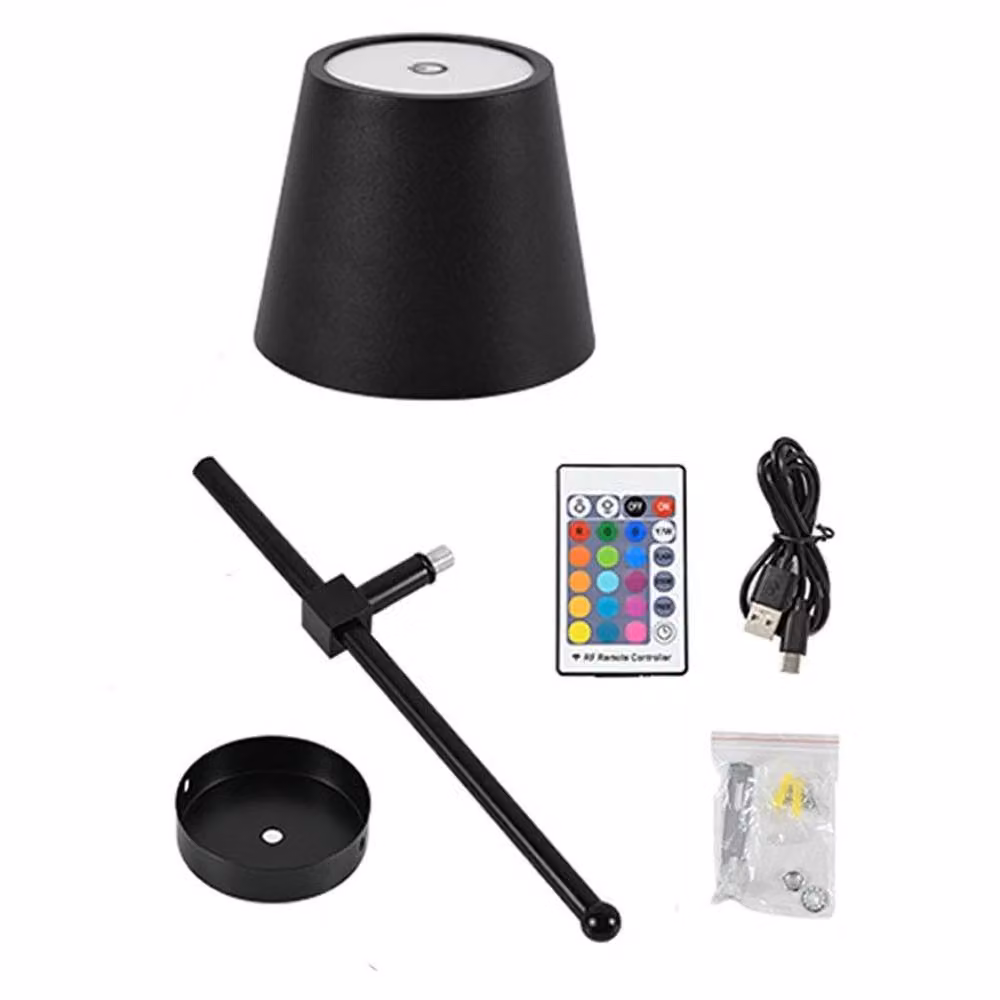 FORGEVIO Black Dimmable LED Wall Light with Rechargeable Battery and Remote Control – 2