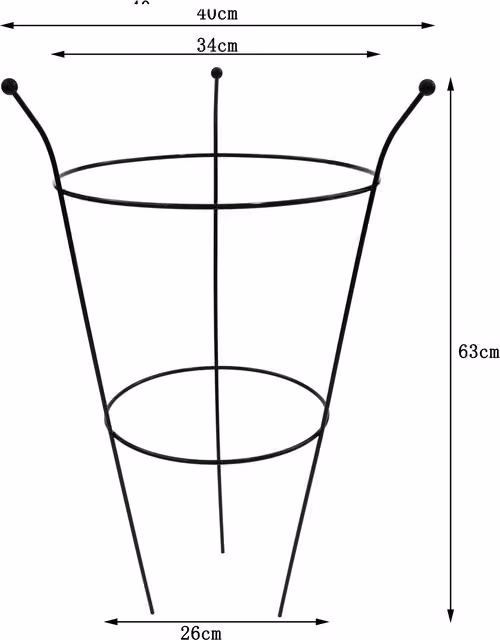 Garden Gear Peony Frame Plant Support in Black