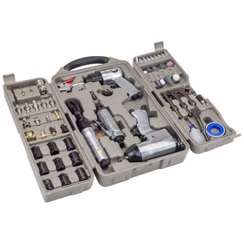 SIP 73 Piece Air Tool Kit with Impact and Ratchet Wrench, Die Grinder and Air Hammer – 1