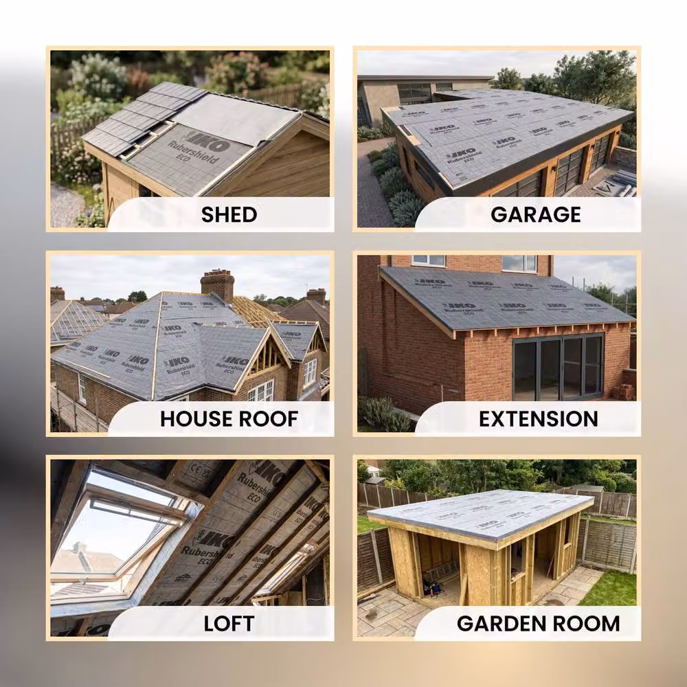 Novecrafto Breathable 3-Layer Waterproof Roofing Membrane Underlay, Grey, W: 1 m, L: 50 m – 7