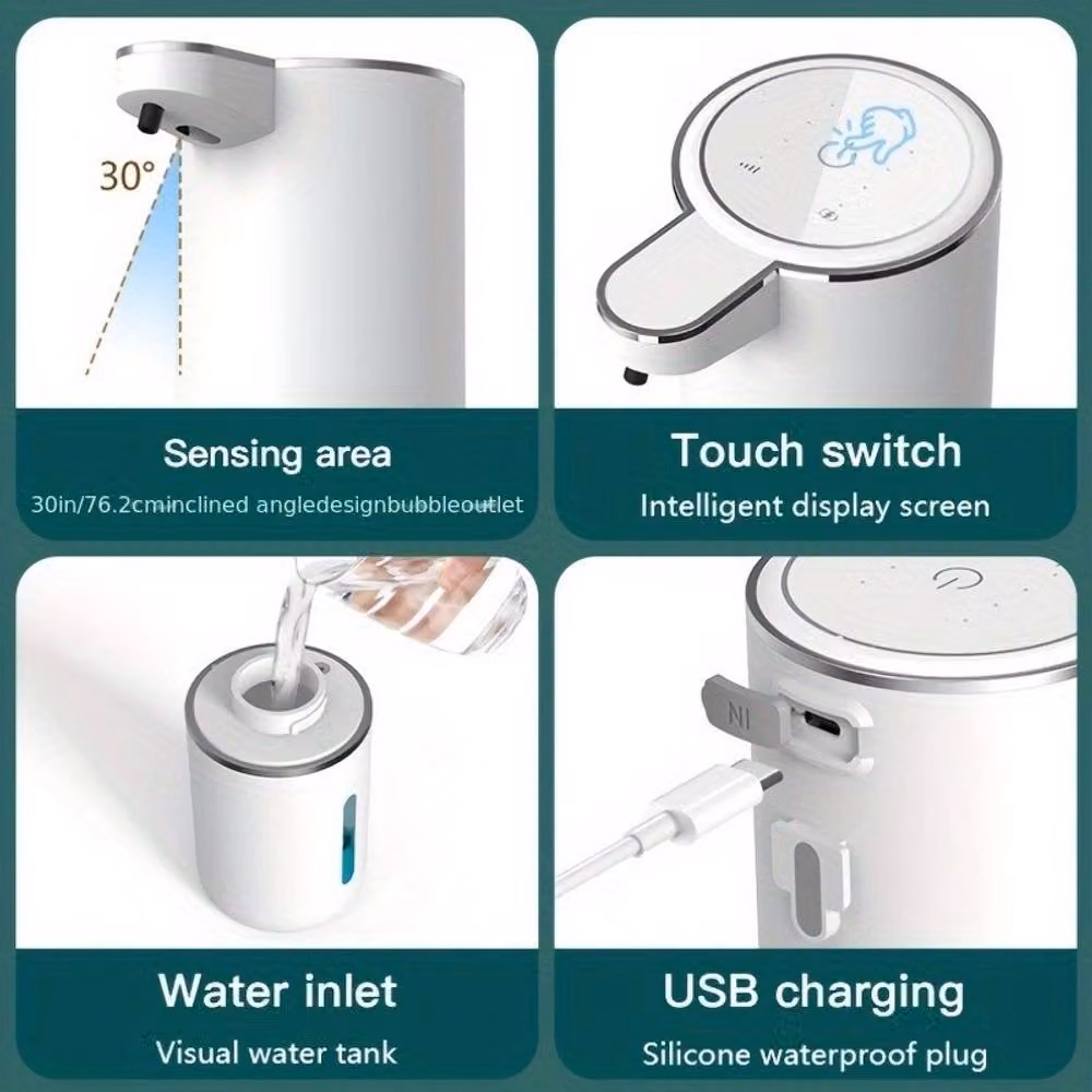 Dyzi Smart Sensor Automatic Soap Dispenser, White, 380 ml – 3
