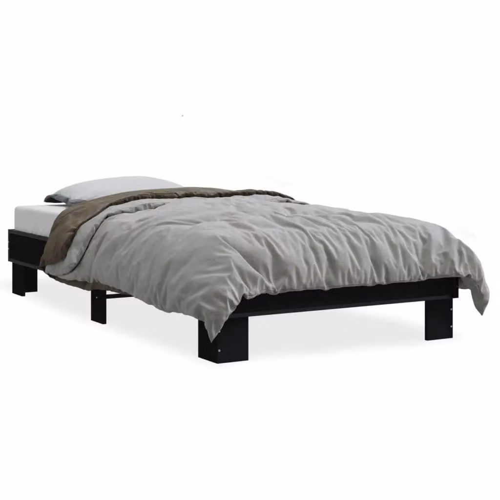 Berkfield Home Black Bed Frame W/D/H: 90 x 200 cm – 2