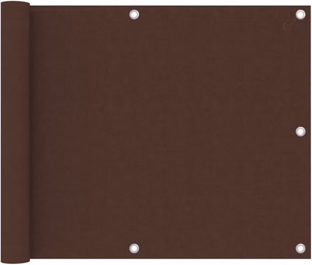 Berkfield Home Brown Balcony Screen in Oxford Fabric, W: 75 cm, L: 300 cm – 1