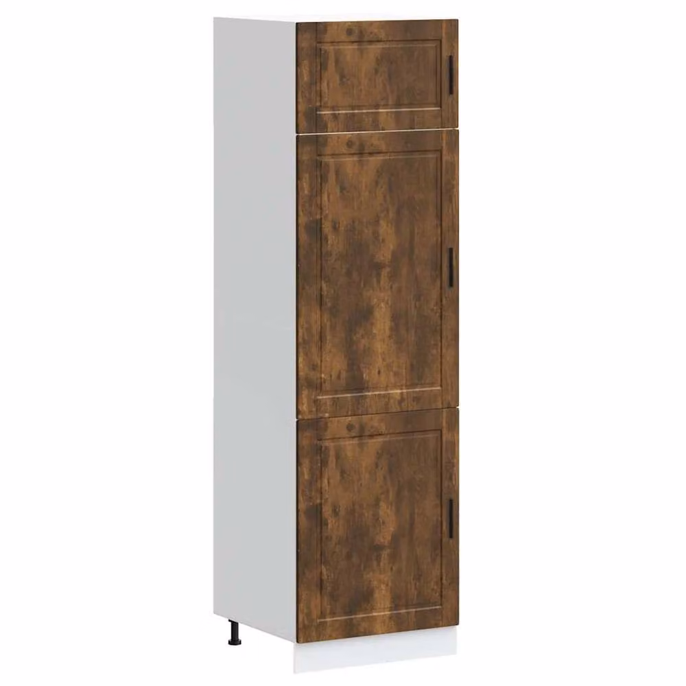 Berkfield Home Porto Kitchen Cupboard in Smoked Oak Brown, H 207 x W 57 x D 60 cm – 3