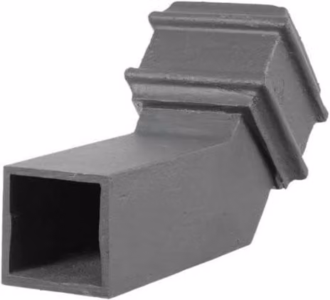 Hargreaves Premier Cast Iron Square Downpipe Bend, 135 Degree, 75mm, Grey