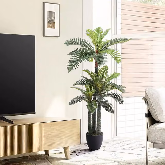 Garden Sanctuary Artificial Phoenix Fern Tree, Green, Height: 140 cm